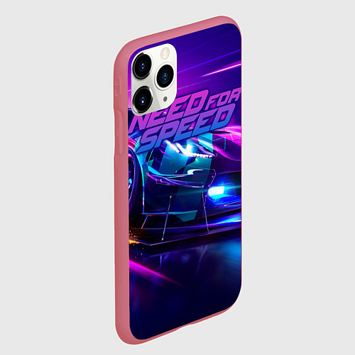 Чехол iPhone 11 Pro матовый Need for Speed / 3D-Малиновый – фото 2
