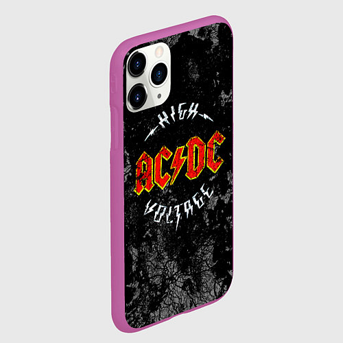 Чехол iPhone 11 Pro матовый ACDC / 3D-Фиолетовый – фото 2