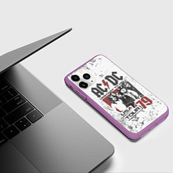 Чехол iPhone 11 Pro матовый ACDC, цвет: 3D-фиолетовый — фото 2