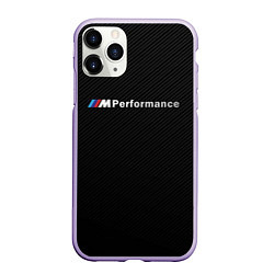 Чехол iPhone 11 Pro матовый BMW M PERFORMANCE, цвет: 3D-светло-сиреневый