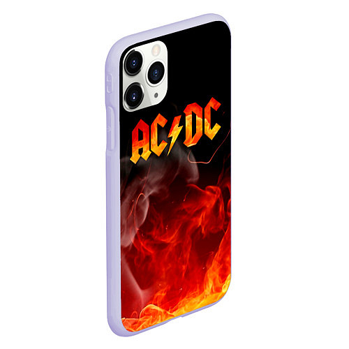 Чехол iPhone 11 Pro матовый ACDC / 3D-Светло-сиреневый – фото 2