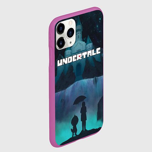 Чехол iPhone 11 Pro матовый UNDERTALE / 3D-Фиолетовый – фото 2