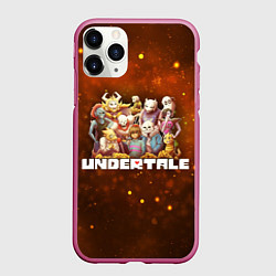 Чехол iPhone 11 Pro матовый UNDERTALE, цвет: 3D-малиновый