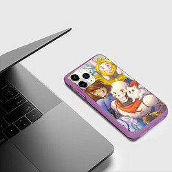 Чехол iPhone 11 Pro матовый UNDERTALE, цвет: 3D-фиолетовый — фото 2