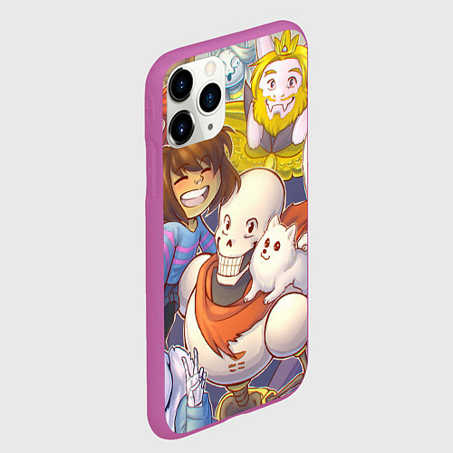 Чехол iPhone 11 Pro матовый UNDERTALE / 3D-Фиолетовый – фото 2