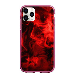 Чехол iPhone 11 Pro матовый Красный дым, цвет: 3D-малиновый