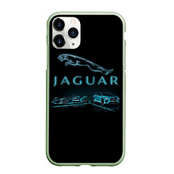 Чехол iPhone 11 Pro матовый Jaguar, цвет: 3D-салатовый