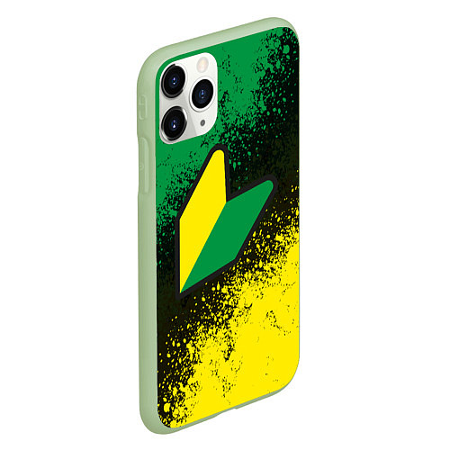 Чехол iPhone 11 Pro матовый JDM LOGO / 3D-Салатовый – фото 2