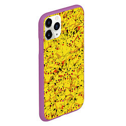 Чехол iPhone 11 Pro матовый Пикачу, цвет: 3D-фиолетовый — фото 2
