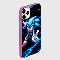 Чехол iPhone 11 Pro матовый SONIC, цвет: 3D-фиолетовый — фото 2