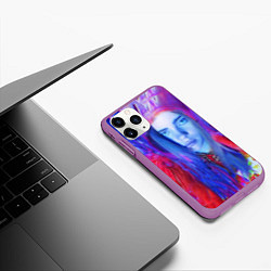 Чехол iPhone 11 Pro матовый Billie Paint Colors, цвет: 3D-фиолетовый — фото 2