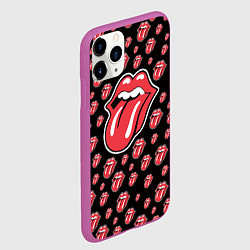 Чехол iPhone 11 Pro матовый Rolling stones, цвет: 3D-фиолетовый — фото 2