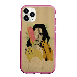 Чехол iPhone 11 Pro матовый MICK JAGGER, цвет: 3D-малиновый