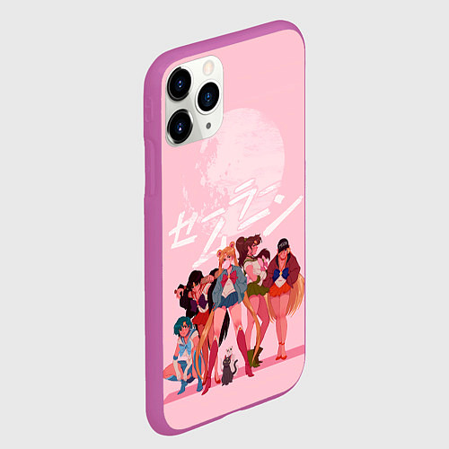 Чехол iPhone 11 Pro матовый PINK SAILOR MOON / 3D-Фиолетовый – фото 2