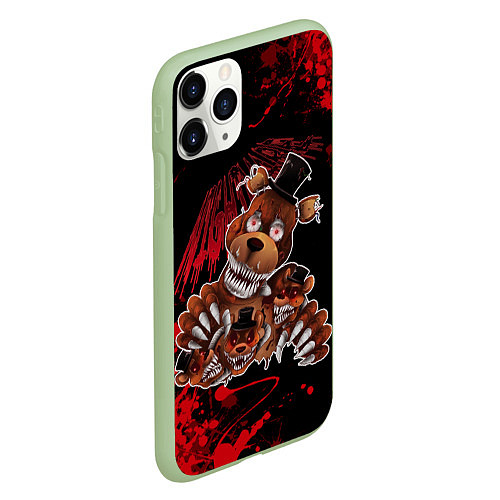 Чехол iPhone 11 Pro матовый FIVE NIGHTS AT FREDDY'S / 3D-Салатовый – фото 2