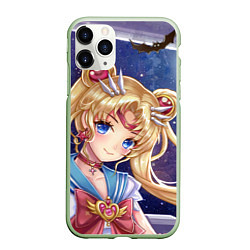 Чехол iPhone 11 Pro матовый SAILOR MOON, цвет: 3D-салатовый