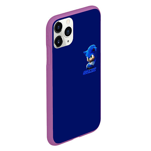 Чехол iPhone 11 Pro матовый SONIC / 3D-Фиолетовый – фото 2