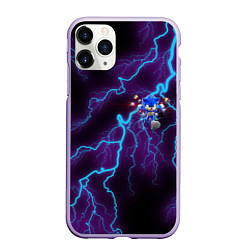 Чехол iPhone 11 Pro матовый SONIC, цвет: 3D-светло-сиреневый