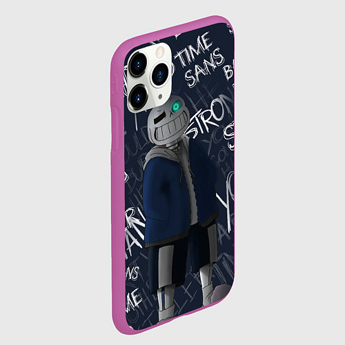 Чехол iPhone 11 Pro матовый UNDERTALE / 3D-Фиолетовый – фото 2