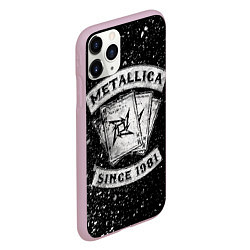 Чехол iPhone 11 Pro матовый Metallica, цвет: 3D-розовый — фото 2