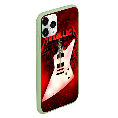 Чехол iPhone 11 Pro матовый Metallica / 3D-Салатовый – фото 2