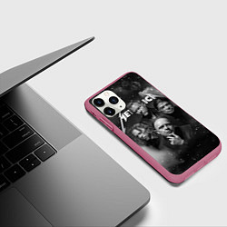 Чехол iPhone 11 Pro матовый Metallica, цвет: 3D-малиновый — фото 2
