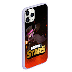 Чехол iPhone 11 Pro матовый Brawl stars Mortis Мортис, цвет: 3D-светло-сиреневый — фото 2