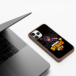 Чехол iPhone 11 Pro матовый Brawl stars Mortis Мортис, цвет: 3D-коричневый — фото 2