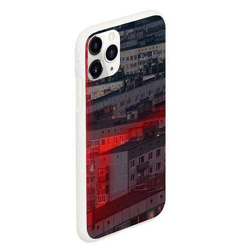 Чехол iPhone 11 Pro матовый Neon in the city / 3D-Белый – фото 2