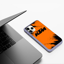 Чехол iPhone 11 Pro матовый KTM, цвет: 3D-светло-сиреневый — фото 2
