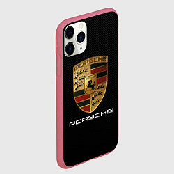 Чехол iPhone 11 Pro матовый PORSCHE, цвет: 3D-малиновый — фото 2