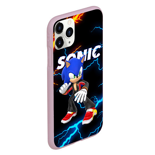 Чехол iPhone 11 Pro матовый SONIC / 3D-Розовый – фото 2