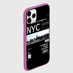 Чехол iPhone 11 Pro матовый Off-White: NYC, цвет: 3D-фиолетовый — фото 2