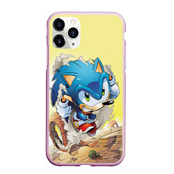 Чехол iPhone 11 Pro матовый SONIC, цвет: 3D-розовый