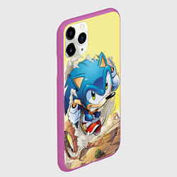 Чехол iPhone 11 Pro матовый SONIC, цвет: 3D-фиолетовый — фото 2