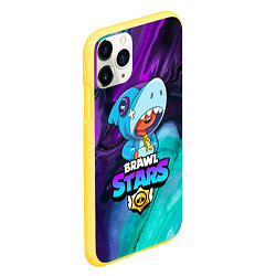 Чехол iPhone 11 Pro матовый BRAWL STARS LEON SHARK, цвет: 3D-желтый — фото 2