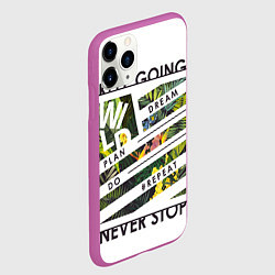 Чехол iPhone 11 Pro матовый Off-White: Keep Going, цвет: 3D-фиолетовый — фото 2
