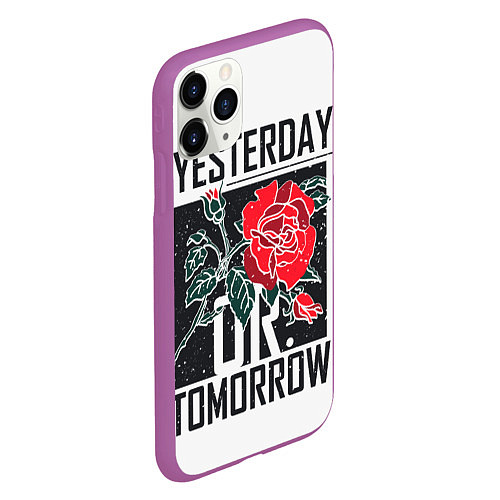 Чехол iPhone 11 Pro матовый Off-White: Yesterday / 3D-Фиолетовый – фото 2