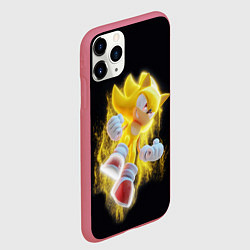Чехол iPhone 11 Pro матовый Sonic, цвет: 3D-малиновый — фото 2