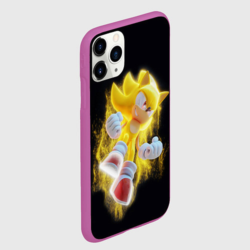 Чехол iPhone 11 Pro матовый Sonic / 3D-Фиолетовый – фото 2