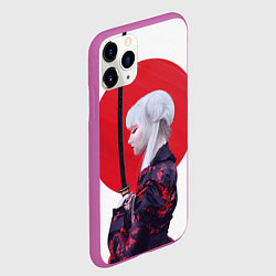 Чехол iPhone 11 Pro матовый Самурай, цвет: 3D-фиолетовый — фото 2