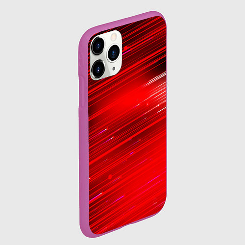 Чехол iPhone 11 Pro матовый Красный свет / 3D-Фиолетовый – фото 2