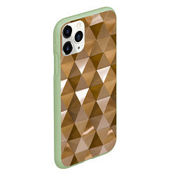 Чехол iPhone 11 Pro матовый Кристализация, цвет: 3D-салатовый — фото 2