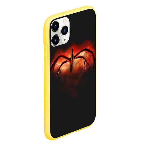 Чехол iPhone 11 Pro матовый Очень Странные Дела / 3D-Желтый – фото 2