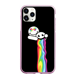 Чехол iPhone 11 Pro матовый Биба и Боба Oko, цвет: 3D-розовый