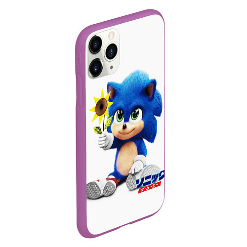 Чехол iPhone 11 Pro матовый SONIC / 3D-Фиолетовый – фото 2