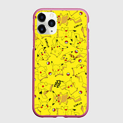 Чехол iPhone 11 Pro матовый ПИКАЧУ, цвет: 3D-малиновый