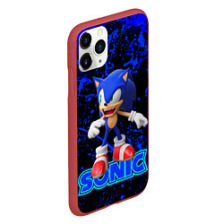 Чехол iPhone 11 Pro матовый Sonic, цвет: 3D-красный — фото 2