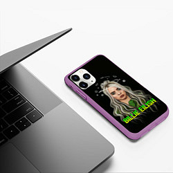 Чехол iPhone 11 Pro матовый BILLIE EILISH, цвет: 3D-фиолетовый — фото 2