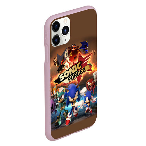 Чехол iPhone 11 Pro матовый SONIC / 3D-Розовый – фото 2